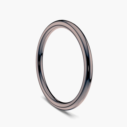 Obrączka partnerska Sign of Love®: czarne złoto, okrągła, 1,7mm